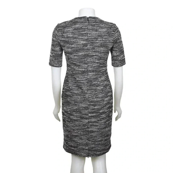 Banana Republic Boucle Sheath Dress Size 6 Petite Black White - Picture 8 of 13
